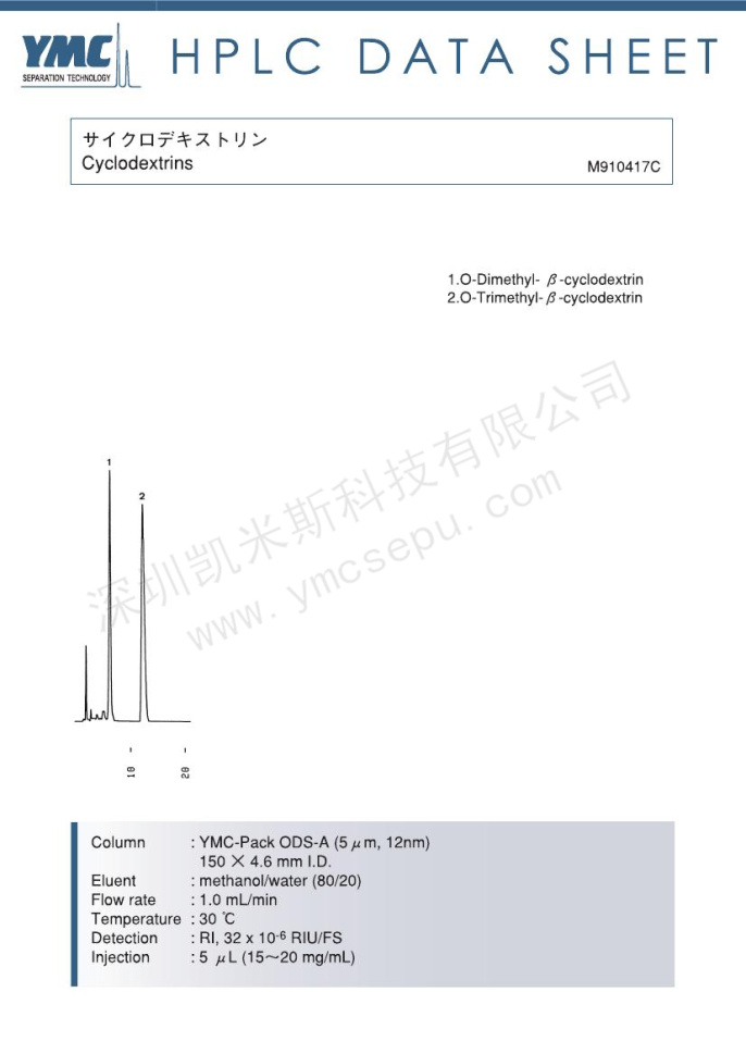 液相色譜法分離環(huán)糊精 液相色譜法分離環(huán)糊精