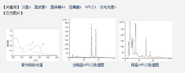 HPLC檢測川桑中桑皮素、桑呋喃A和總黃酮